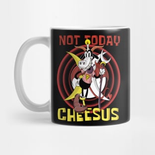 Not Today Cheesus Belzebuth or Beelzebub Baphomet friend Mug